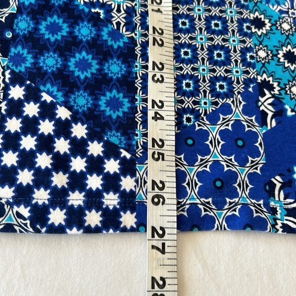 Kim Rogers Woman Blue Patchwork Design V Neck Tunic Sz 2x - Picture 11 of 11